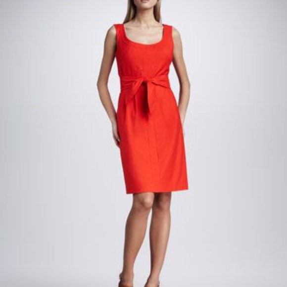 Tory Burch Dresses & Skirts - Tory Burch Leena Red Orange Shift dress with Tie